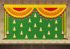 HH - 10 - Sukalpa Flower Backdrop Decoration Taiwan Cloth for All Festivals